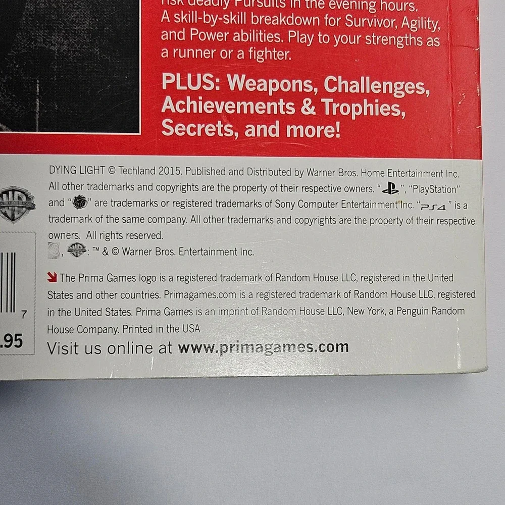 Dying Light Official Game Guide Prima Games Michael Lummis PS4 Xbox One PC